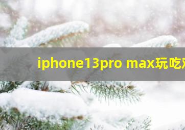 iphone13pro max玩吃鸡